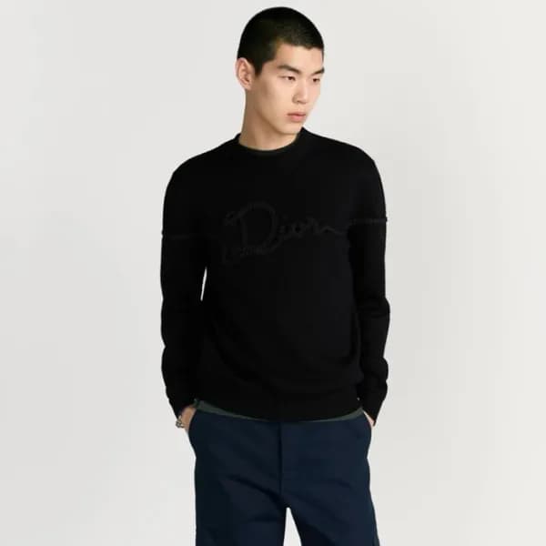 디올 남성 라운드 스웨터 - Dior Mens Round Sweater - dic12287… - 1