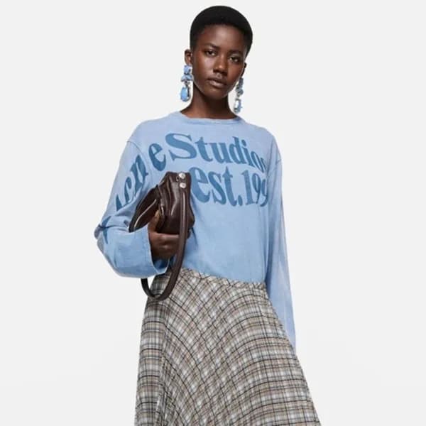 아크네 여성 라운드 긴팔티 - Acne Studios Womens Round Tshirt … - 1