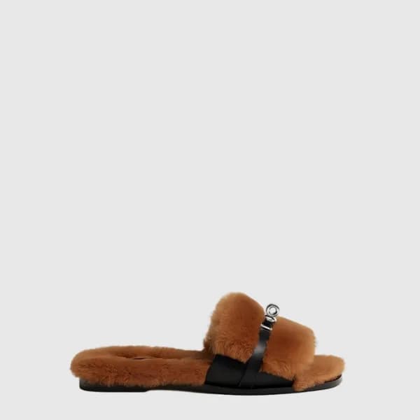 에르메스 여성 줄리아 샌들 시어링 - Hermes Womens Giulia Sandal S… - 1