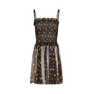 돌체앤가바나 여성 러플 플로럴 미니 드레스 - Dolce&Gabbana Womens Ruf…