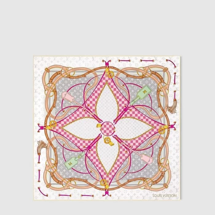 루이비통 여성 플라워 스트랩 스퀘어 스카프 - Louis vuitton Womens Flower Strap Square Scarf - acc8790x - 1