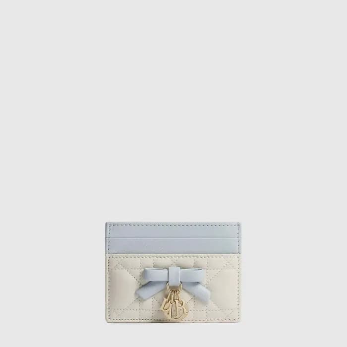 디올 여성 레이디 디올 프리지아 카드 지갑 - Dior Womens Lady Dior Freesia Card Wallet - diw1124x - 1