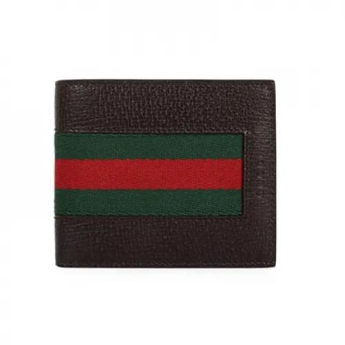 [구찌] 웹 레더 브라운 408827 남성용 지갑 gu0017q - Gucci Web Le… - 1