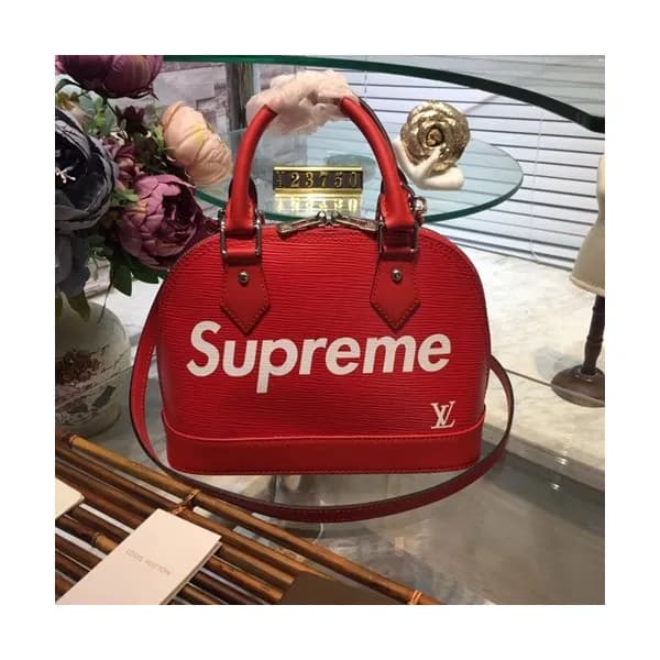 Louis Vuitton&Supreme Alma Tote Shoulder Bag,25cm … - 1
