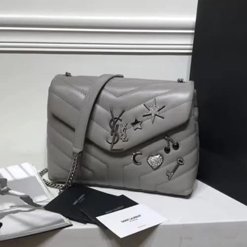 Saint Laurent Women Multi Patch Chain Shoulder Bag… - 1