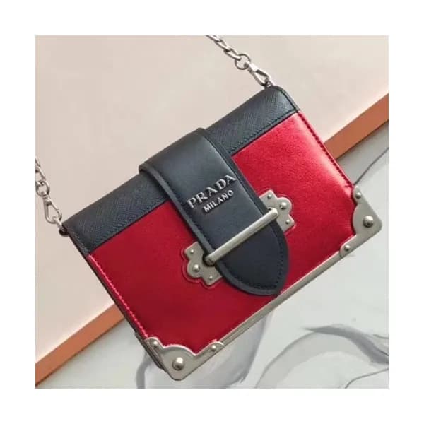 Prada 2018 Cahier Leather Shoulder Bag,18cm - 프라다 … - 1
