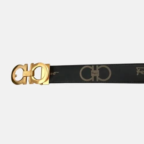 Salvatore Ferragamo 2019 Mens Gancini Buckle Leath… - 1
