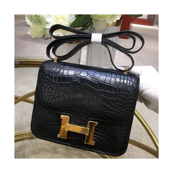 Hermes Constance Crocodile Leather Shoulder Bag,18… - 1