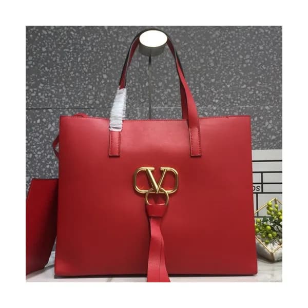 [파격특가]Valentino 2019 V-ring Tote Shopper Bag,39CM … - 1
