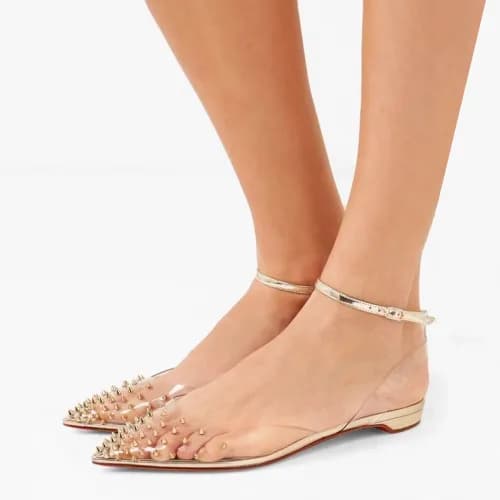 Christian Loubutin 2019 Womens Stud Strap Sandal -… - 1