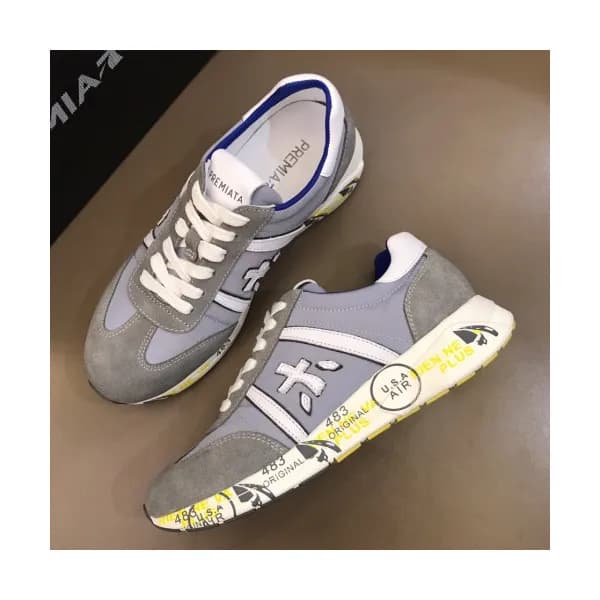 Premiata 2019 Mens Initial Logo Cajual Suede Sneak…
