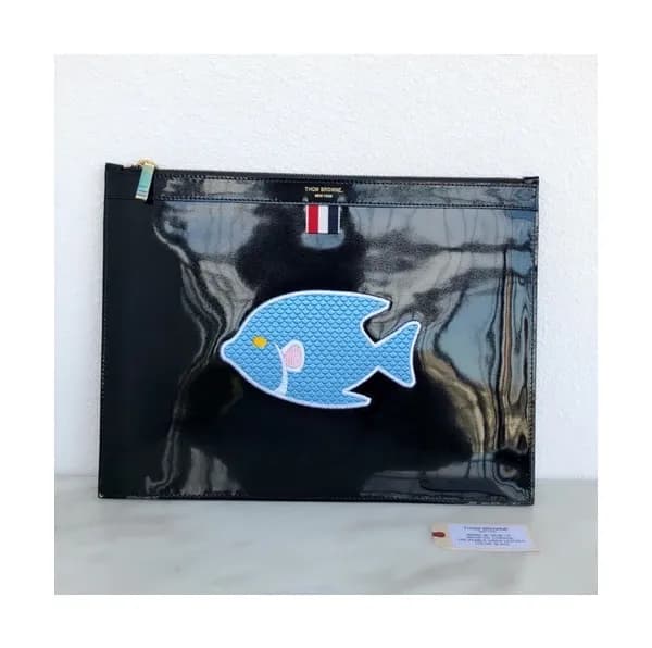 Thom Browne 2019 Leather Clutch Bag ,33cm - 톰브라운 2… - 1