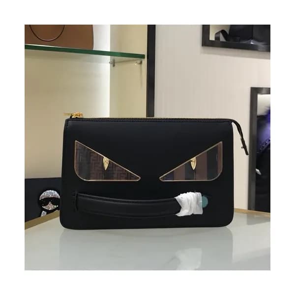 [이건 사야돼]Fendi 2019 Leather Bag Bugs Clutch Bag ,24… - 1