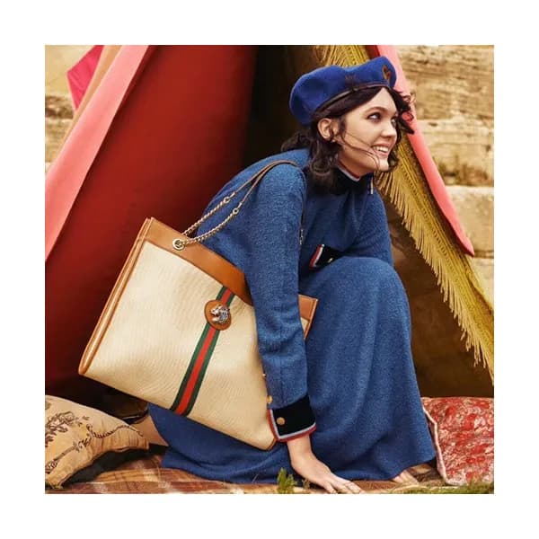 Gucci 2019 Tiger Head Large Women Tote Shoulder Sh… - 1