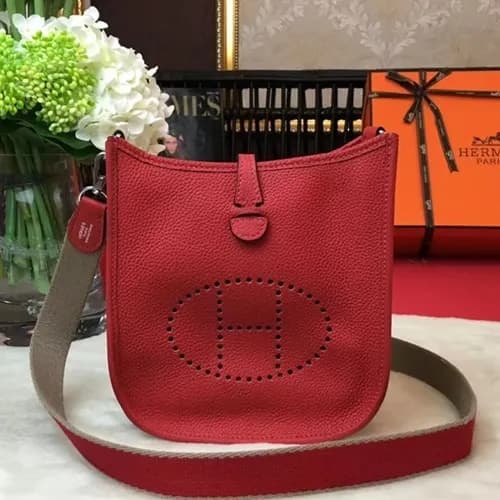 Hermes Evelyne Togo Leather Mini Shoulder Bag,17cm… - 1