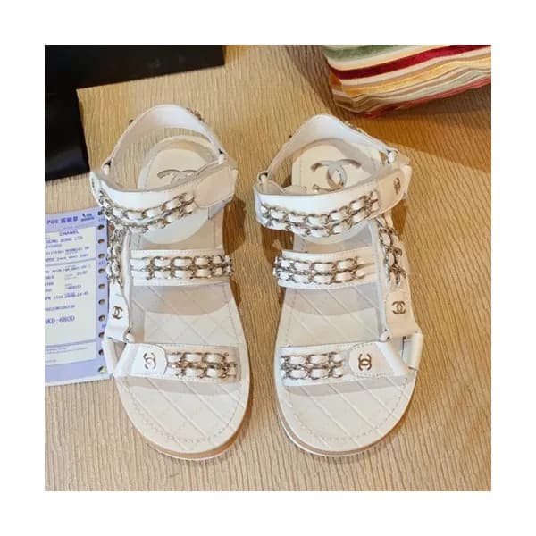 Chanel 2019 Ladies Leather Sandal - 샤넬 2019 여성용 레더… - 1