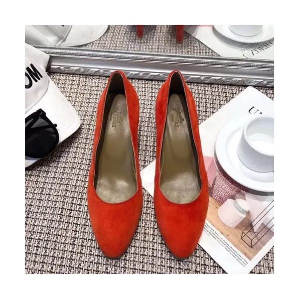 Hermes 2019 Ladies Suede Pumps Middle Heel - 에르메스 … - 1