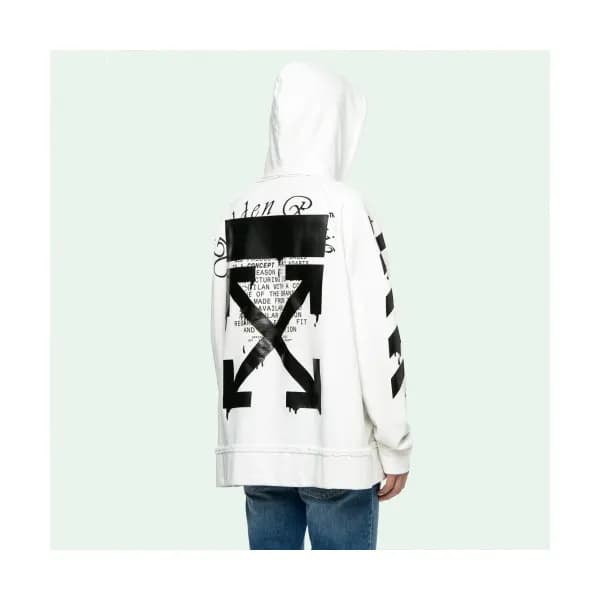 Off-white 2019 Mm/Wm Logo Cotton Oversize HoodT - … - 1