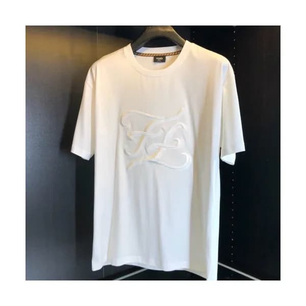 [펜디]Fendi 2020 Mens Logo Casual Silket Short Sleev… - 1