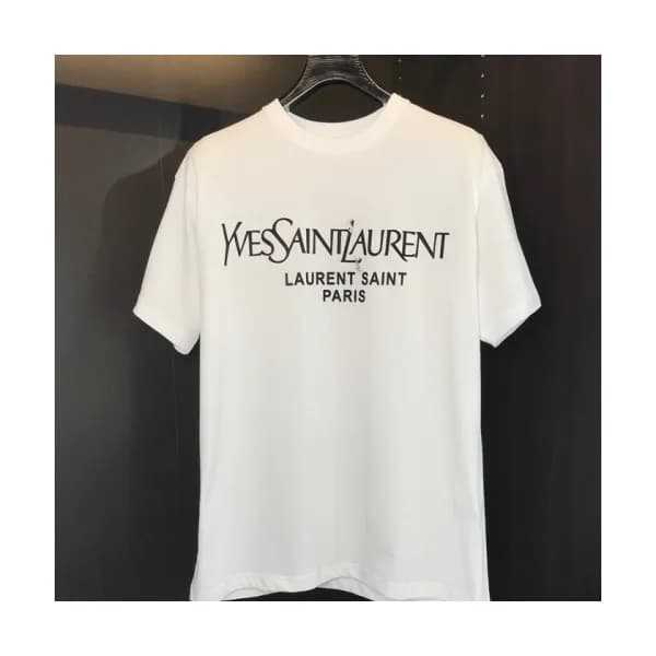 [입생로랑]Saint Laurent 2021 Mens Logo Cotton Short Sl… - 1