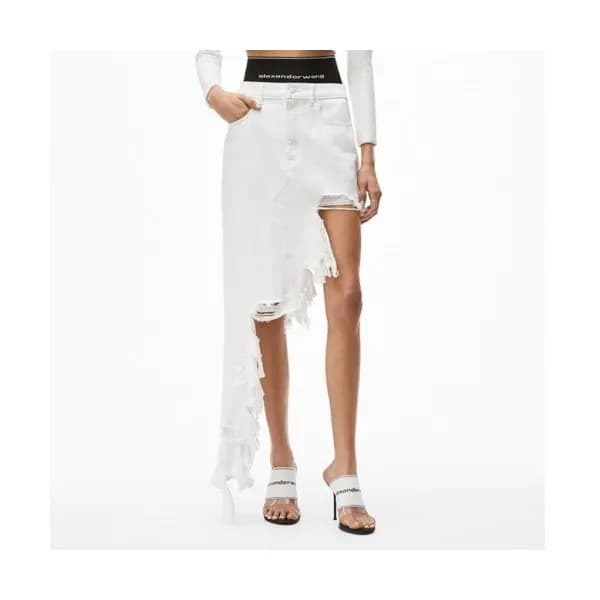 Alexander wang Womens Modern Denim Shirts Whjte -…