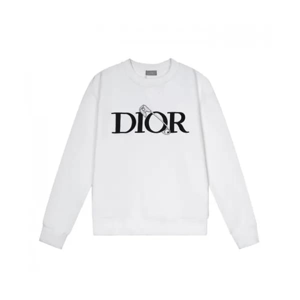 Dior Mm/Wm Logo Casual Cotton Tshirts White - 디올 … - 1