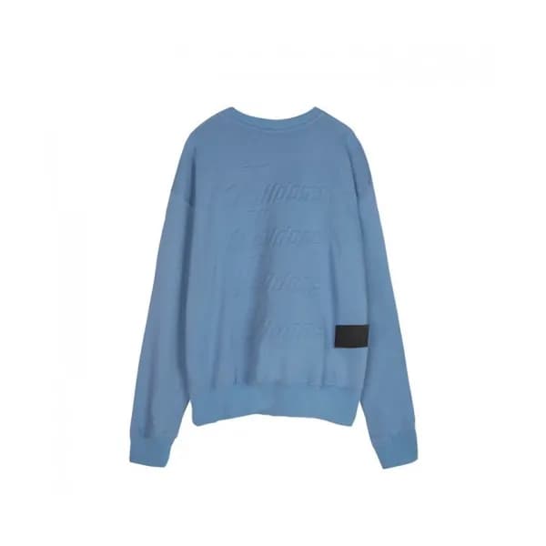 WELLDONE Mm/Wm Retro Logo Crew-neck Tshirts Blue … - 1