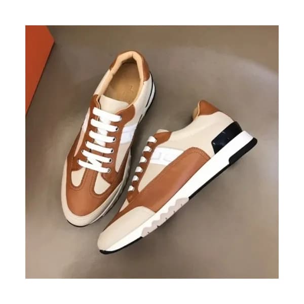 에르메스 남성 모던 레더 스니커즈 Size(240-270) 카멜 - Hermes Men… - 1
