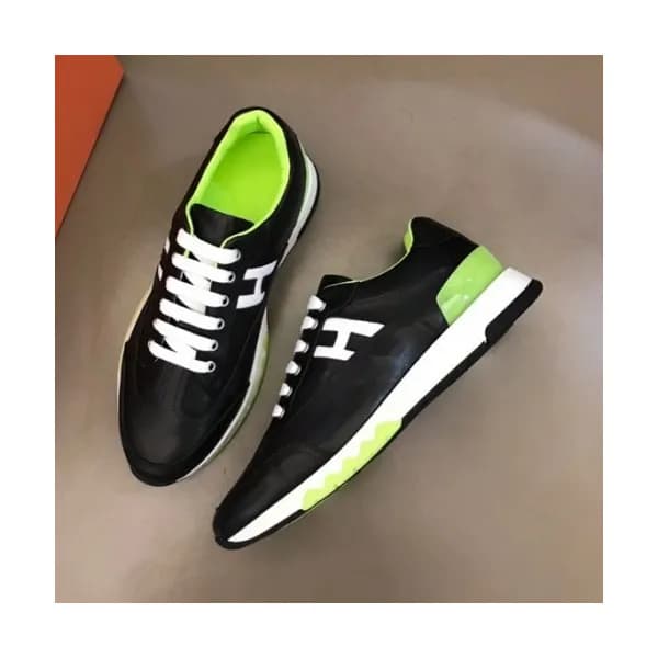 에르메스 남성 모던 레더 스니커즈 Size(240-270) 블랙 - Hermes Men… - 1