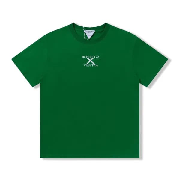 보테가 남자 크루넥 그린 반팔티 - Unisex Green Tshirts - bot0210… - 1