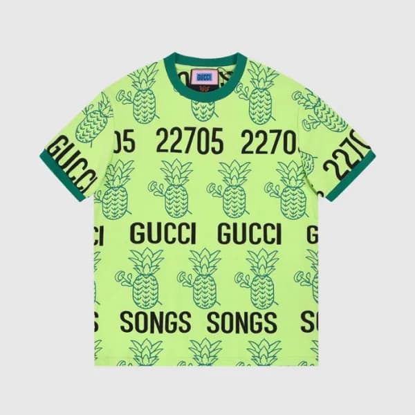 구찌 남/여 크루넥 그린 반팔티 - Unisex Green Tshirts - guc0462… - 1