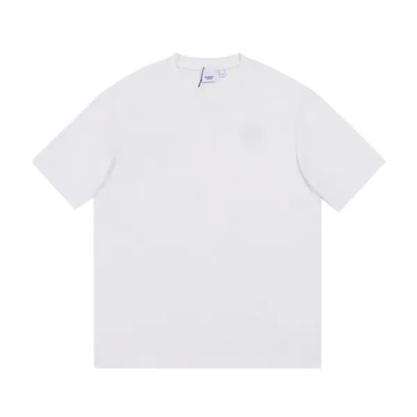 버버리 남성 크루넥 화이트 반팔티 - Mens White Tshirts - Bur04218… - 1