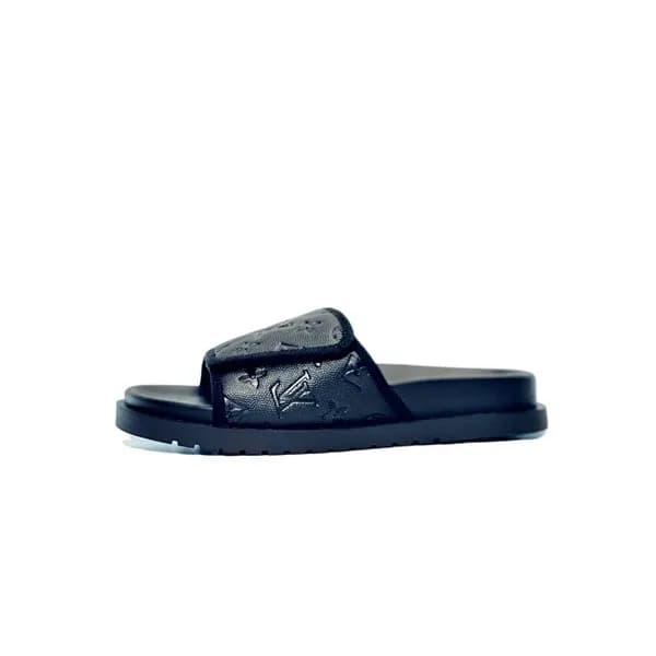 루이비통 남성 클래식 블랙 슬리퍼 - Mens Black Slippers - lou0420… - 1