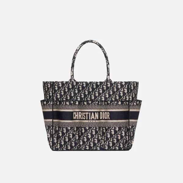 디올 여성 오블리크 토트백 - Dior Womens Navy Tote Bag - dio18… - 1
