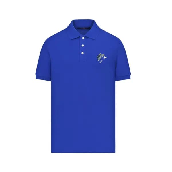 루이비통 남성 블루 폴로 반팔티 - Mens Blue Tshirts - lou04888x - 1