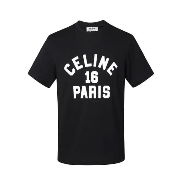 셀린느 남성 크루넥 블랙 반팔티 - Mens Black Tshirts - cel0432x - 1