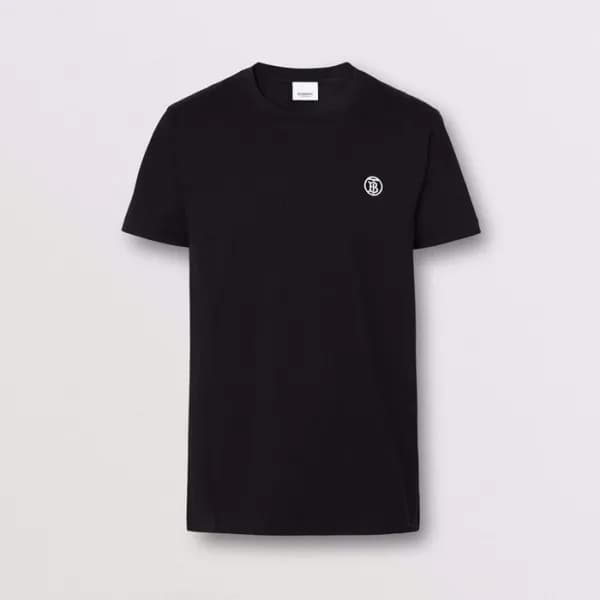 버버리 남성 블랙 크루넥 반팔티 - Mens Black Tshirts - Bur04392x - 1