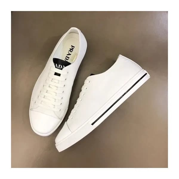 프라다 남성 클래식 화이트 스니커즈 - Mens White Sneakers - pra027… - 1