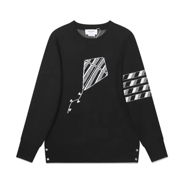 톰브라운 남성 캐쥬얼 블랙 니트 - Mens Black Knit - thom0598x - 1