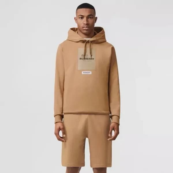 버버리 남성 카멜 후드티 - Burberry Mens Camel Hoodie - bur45… - 1