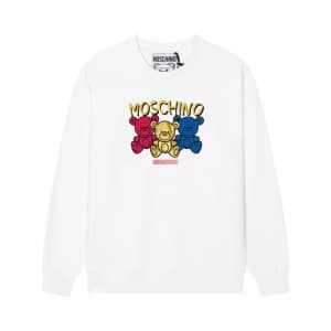 모스키노 여성 캐쥬얼 화이트 맨투맨 - Moschino Womens White Tshirt…