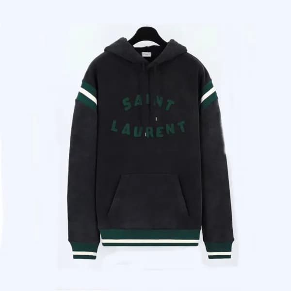 입생로랑 남성 캐쥬얼 블랙 후드티 - Saint laurent Mens Black Hood… - 1