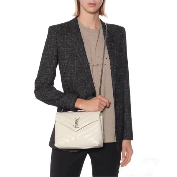 입생로랑 여성 화이트 크로스백 - Saint Laurent Womens White Cros… - 1