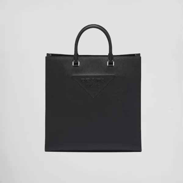 프라다 남성 사피아노 블랙 토트백 - Prada Mens Black Tote Bag - p… - 1