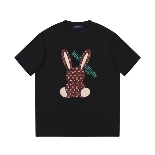 루이비통 남성 블랙 크루넥 반팔티 - Louis vuitton Mens Black Tshi… - 1