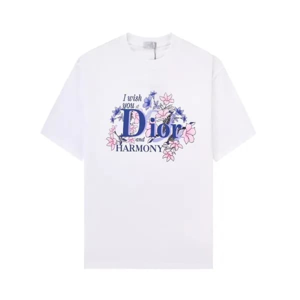디올 남성 화이트 크루넥 반팔티 - Dior Mens White Tshirts - di25… - 1