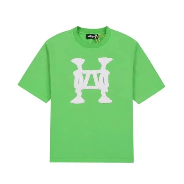 에르메스 남성 그린 크루넥 반팔티 - Hermes Mens Green Short sleev… - 1