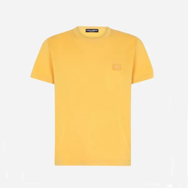 돌체앤가바나 남성 옐로우 반팔티 - Dolce&Gabbana Mens Yellow Tshi… - 1