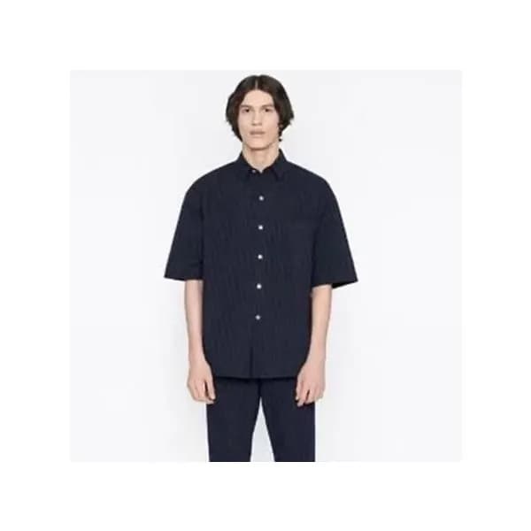 디올 남성 네이비 폴로 반팔 셔츠 - Dior Mens Navy Half sleeved T… - 1