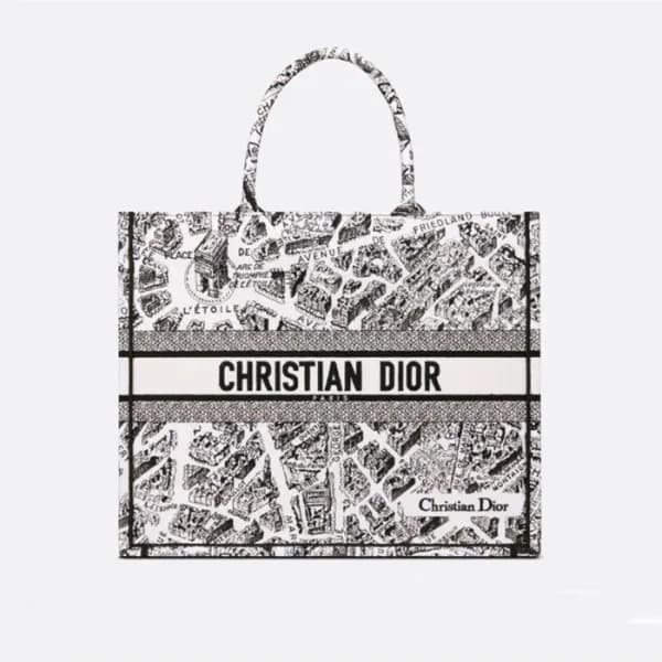 디올 여성 블랙 북토트 - Dior Womens Black Book Tote - di369… - 1